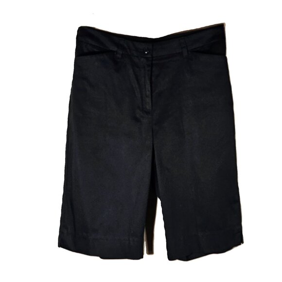Anne Klein Sport Black Stretch Shorts 6 - Picture 1 of 4